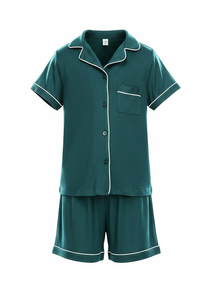 Emerald Green Bamboo Sleeps Kids PJs – The Myka Set