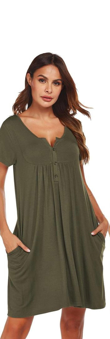 FINAL SALE : Green Bamboo Dress (XL)