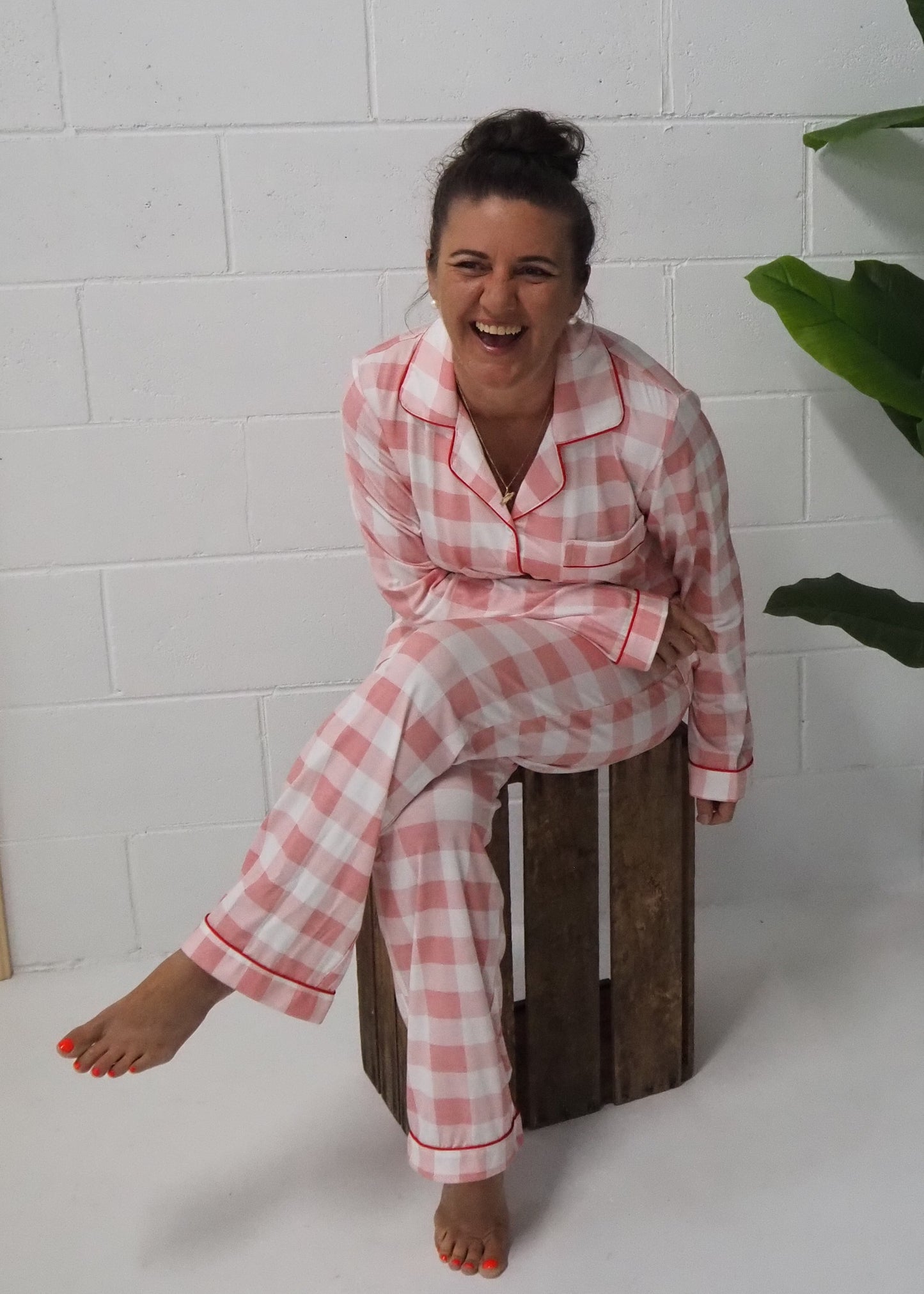 Nellie : Long Sleeve Buttoned Bamboo PJ's Set