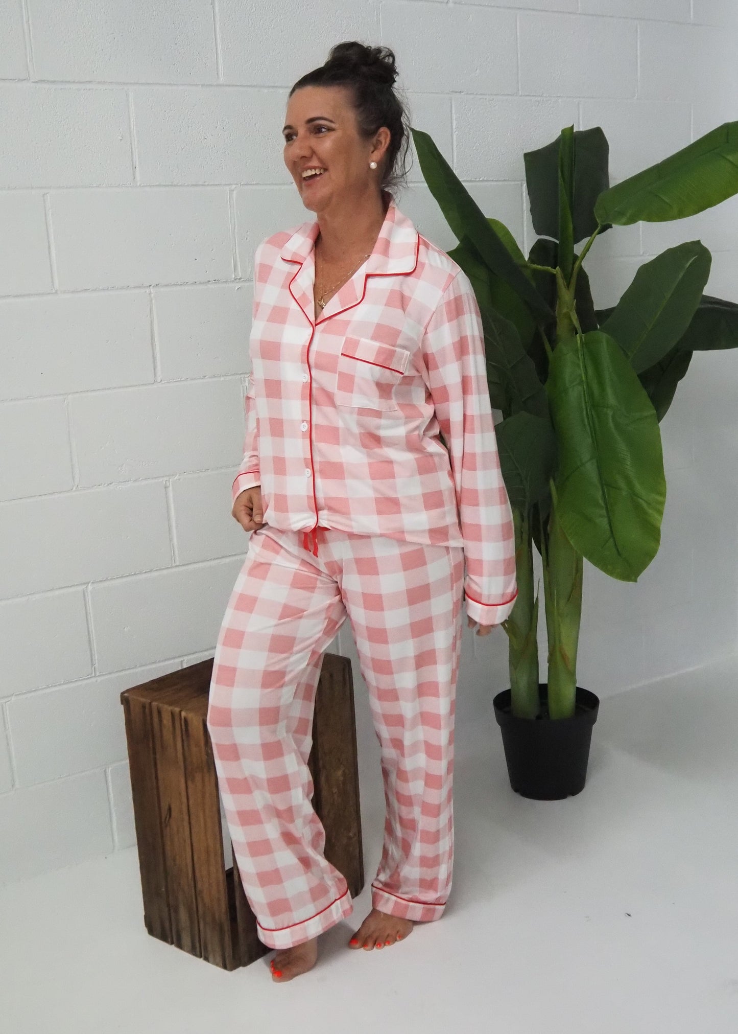 Nellie : Long Sleeve Buttoned Bamboo PJ's Set