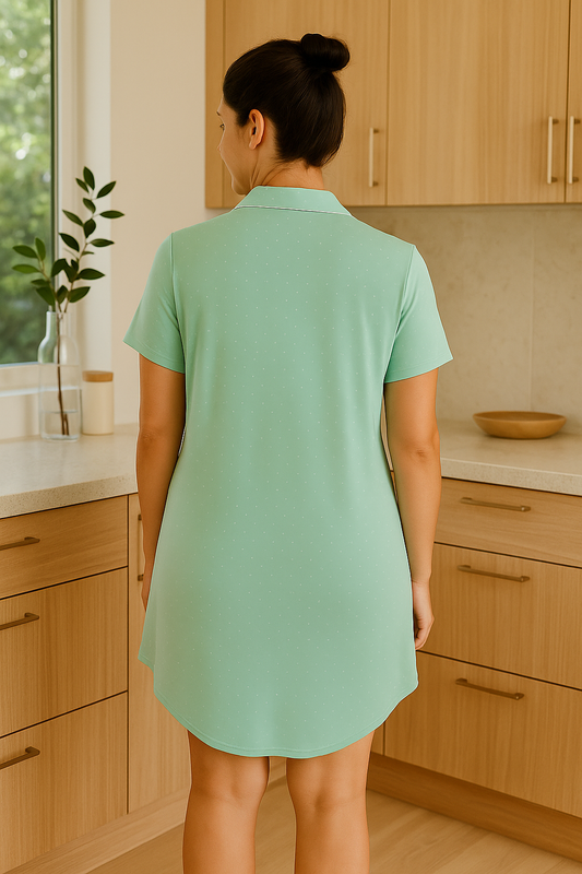 FINAL SALE : Short Sleeve Nightie - Mint