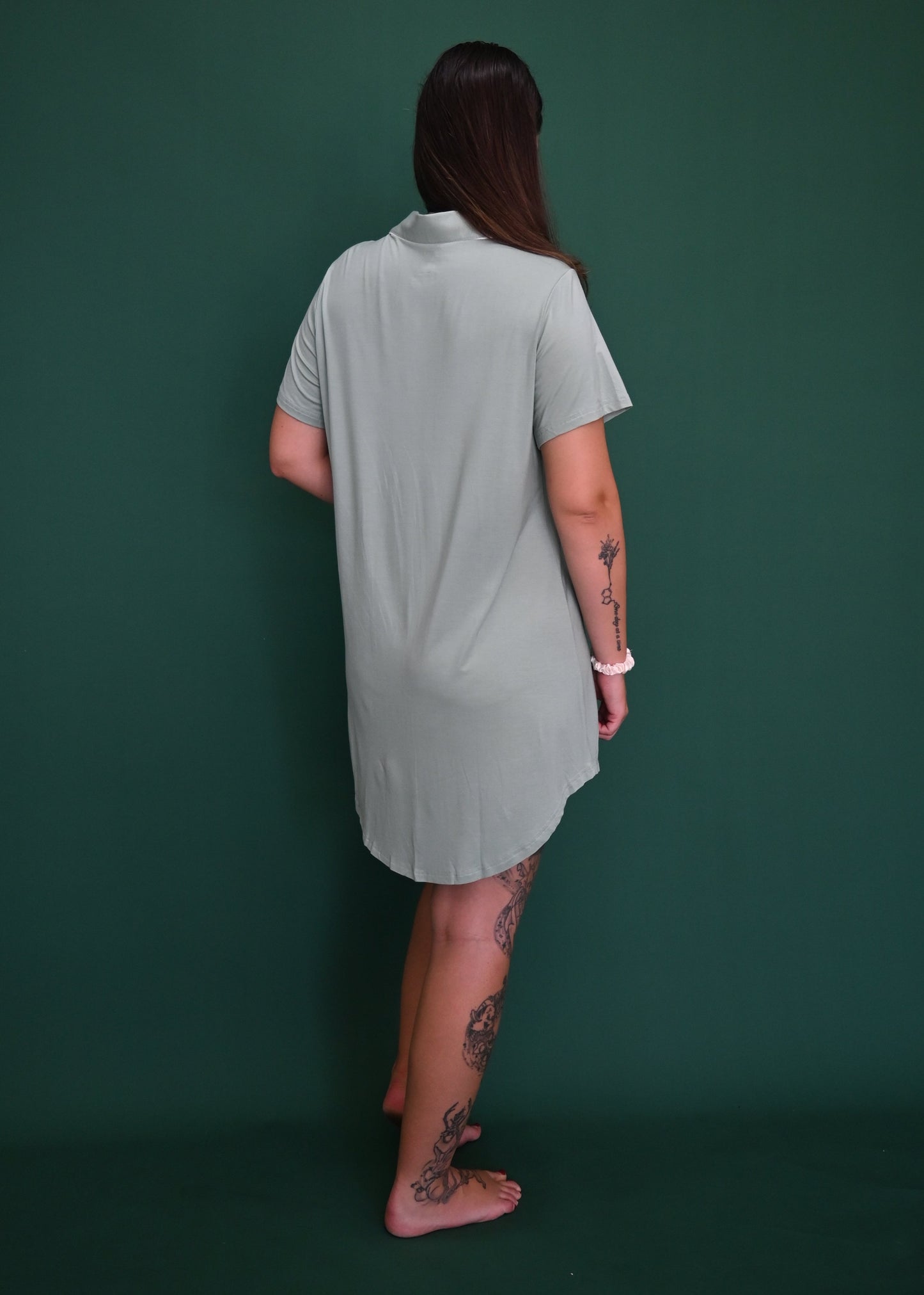 Short Sleeve Nightie - Sage 2.0