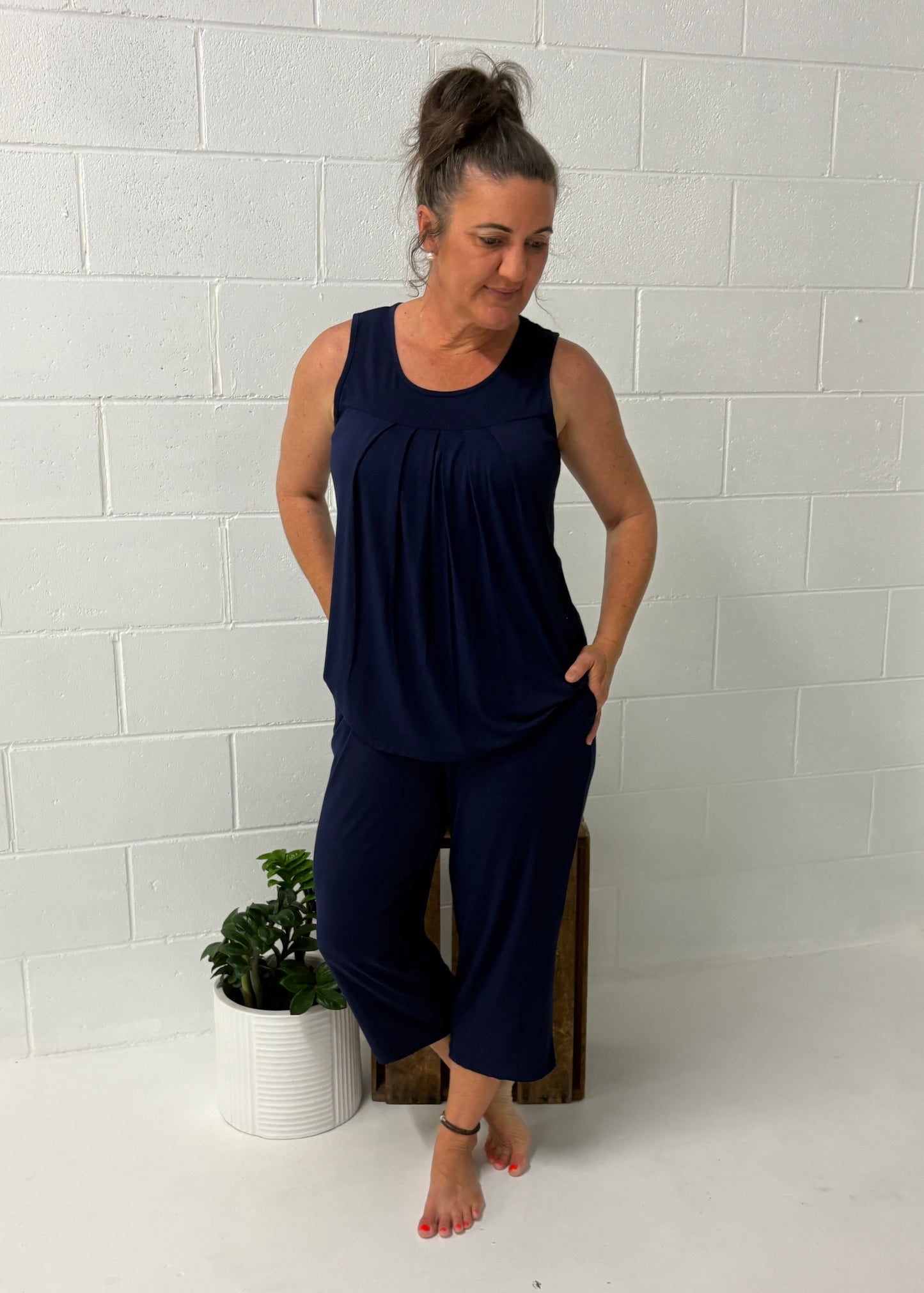 Bamboo Sleeveless Capri Pyjamas