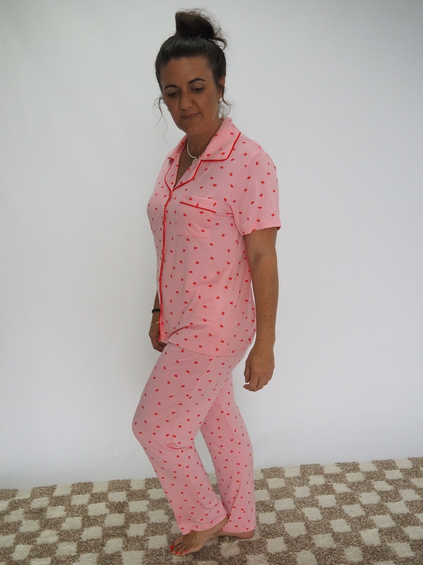 Short Sleeve with Long Pant Pyjama Set : KIKI