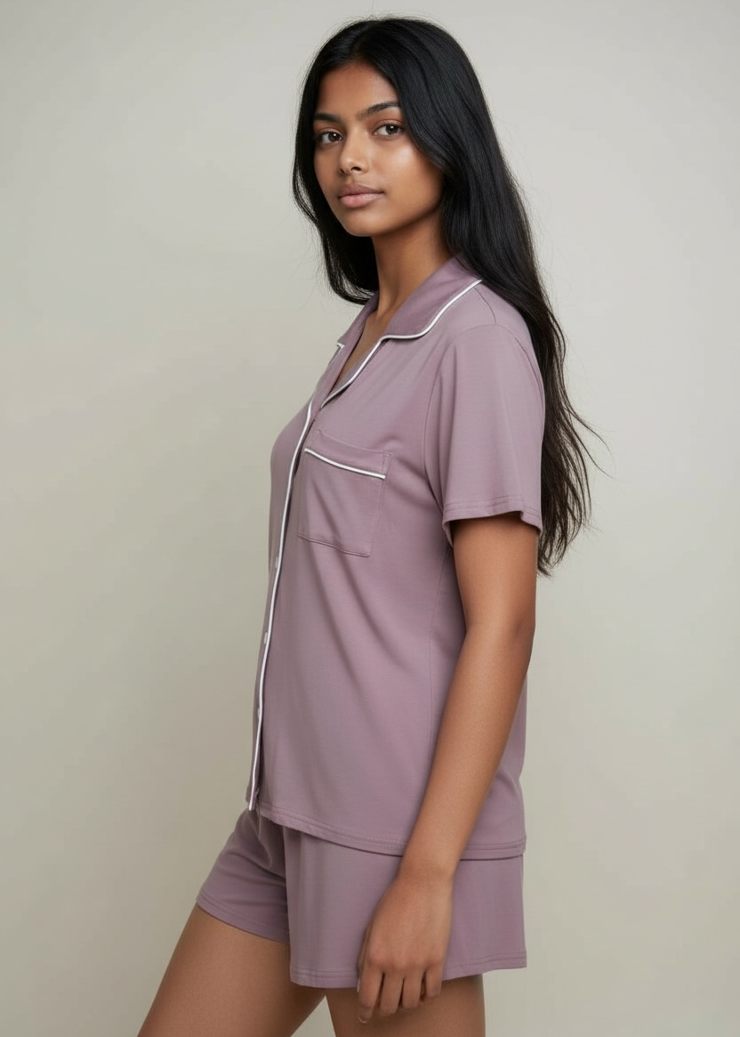 Lavender Short Sleeve Bamboo PJ Set – Lila