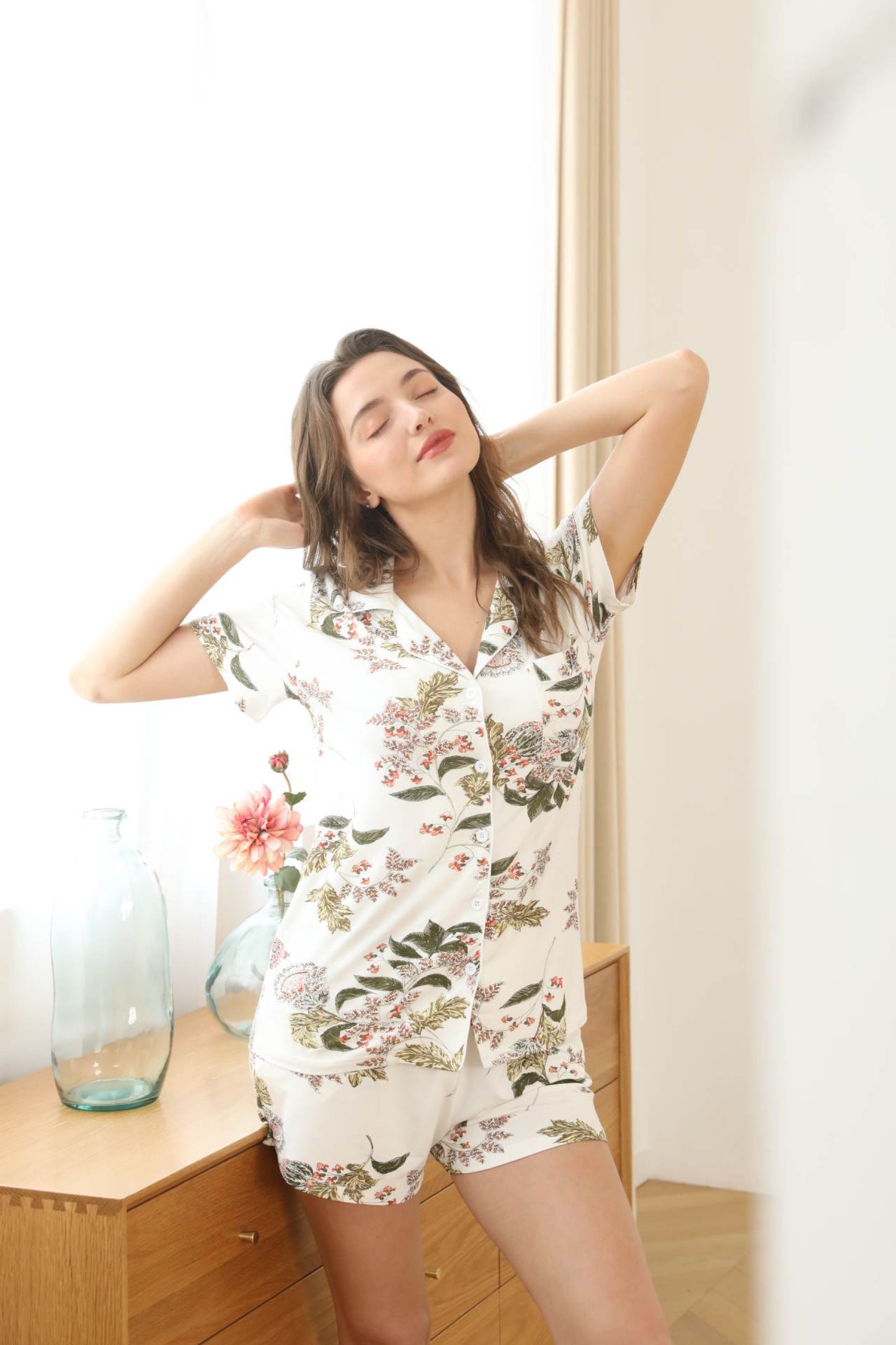 MAPLE WHITE : Short Pyjama Set