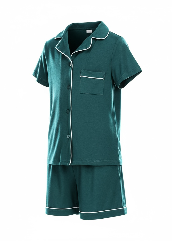 Emerald Green Bamboo Sleeps Kids PJs – The Myka Set