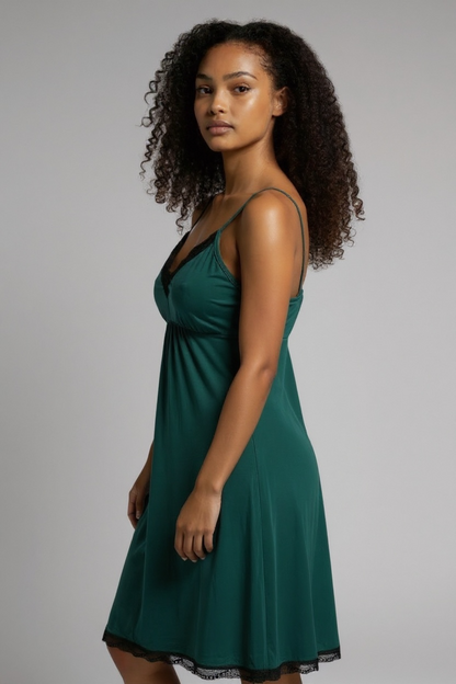 Green Bamboo Cami Slip Nightie – Paula