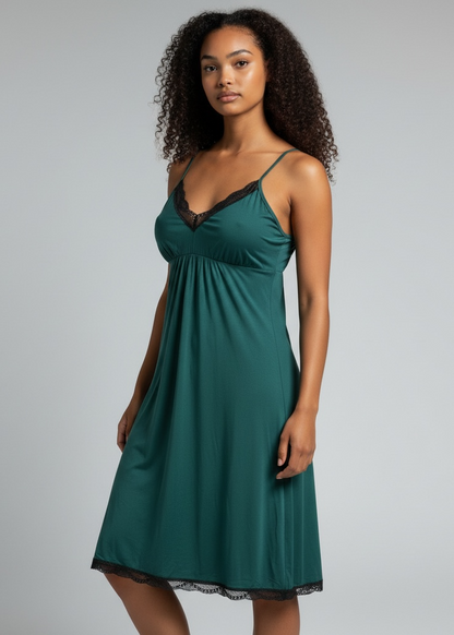 Green Bamboo Cami Slip Nightie – Paula
