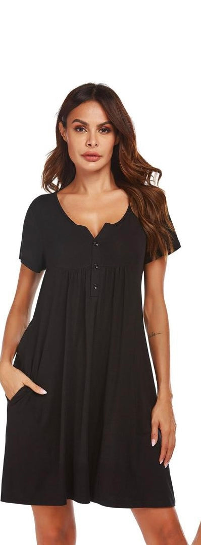 FINAL SALE Restock : Black Bamboo Dress