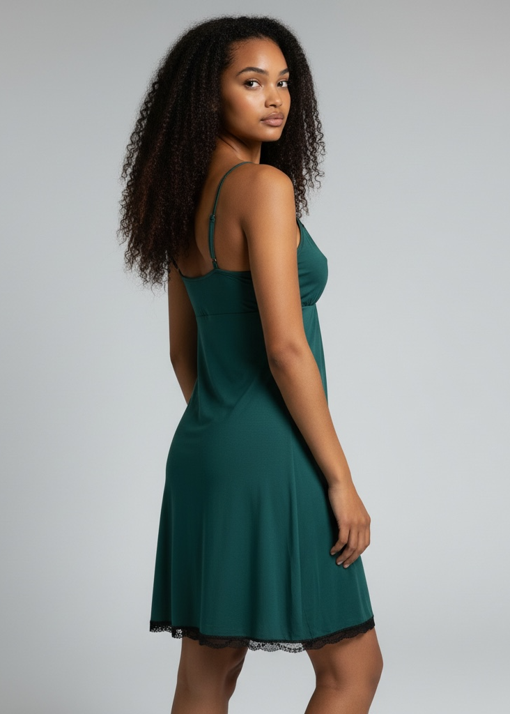 Green Bamboo Cami Slip Nightie – Paula