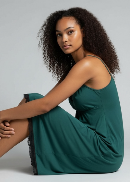 Green Bamboo Cami Slip Nightie – Paula