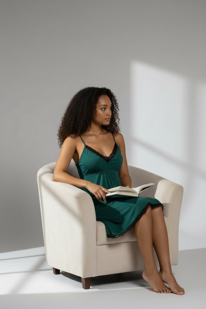 Green Bamboo Cami Slip Nightie – Paula