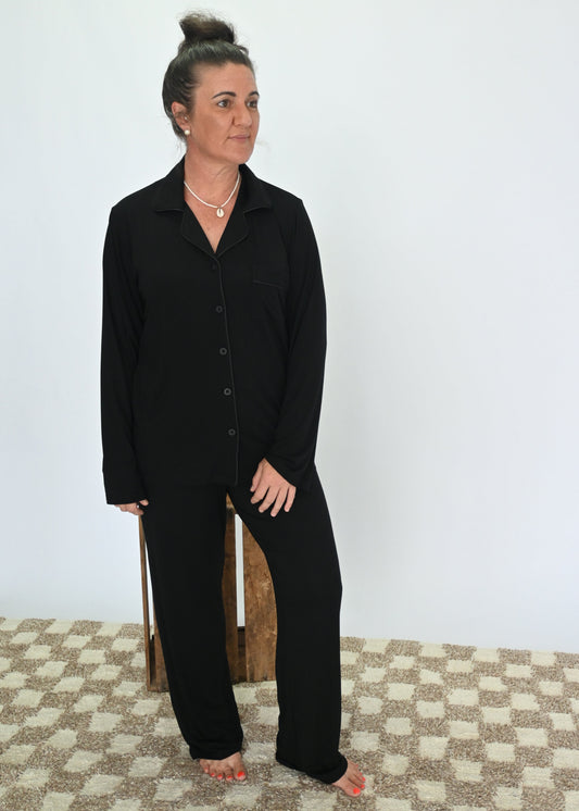 PHEBE : Long Sleeve Buttoned Bamboo PJ's Set