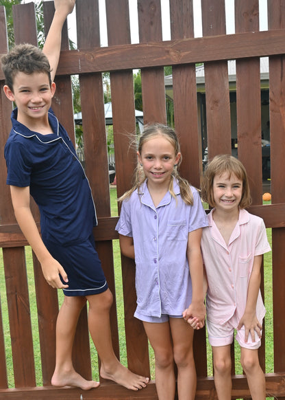 Purple Bamboo Sleeps Kids PJs – The Zarna Set