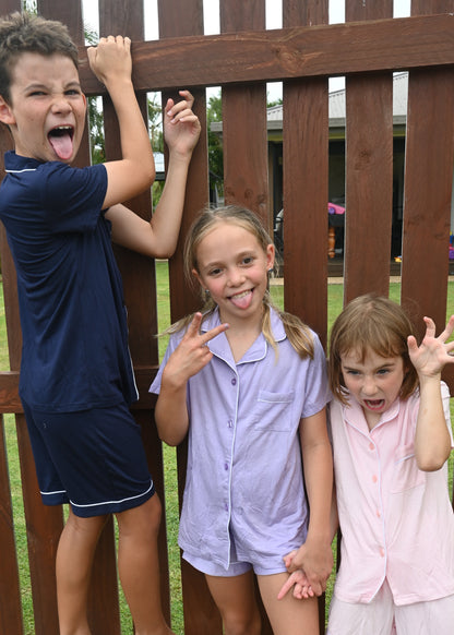 Light Pink Bamboo Sleeps Kids PJs – The Stella Set