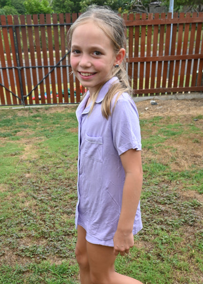 Purple Bamboo Sleeps Kids PJs – The Zarna Set