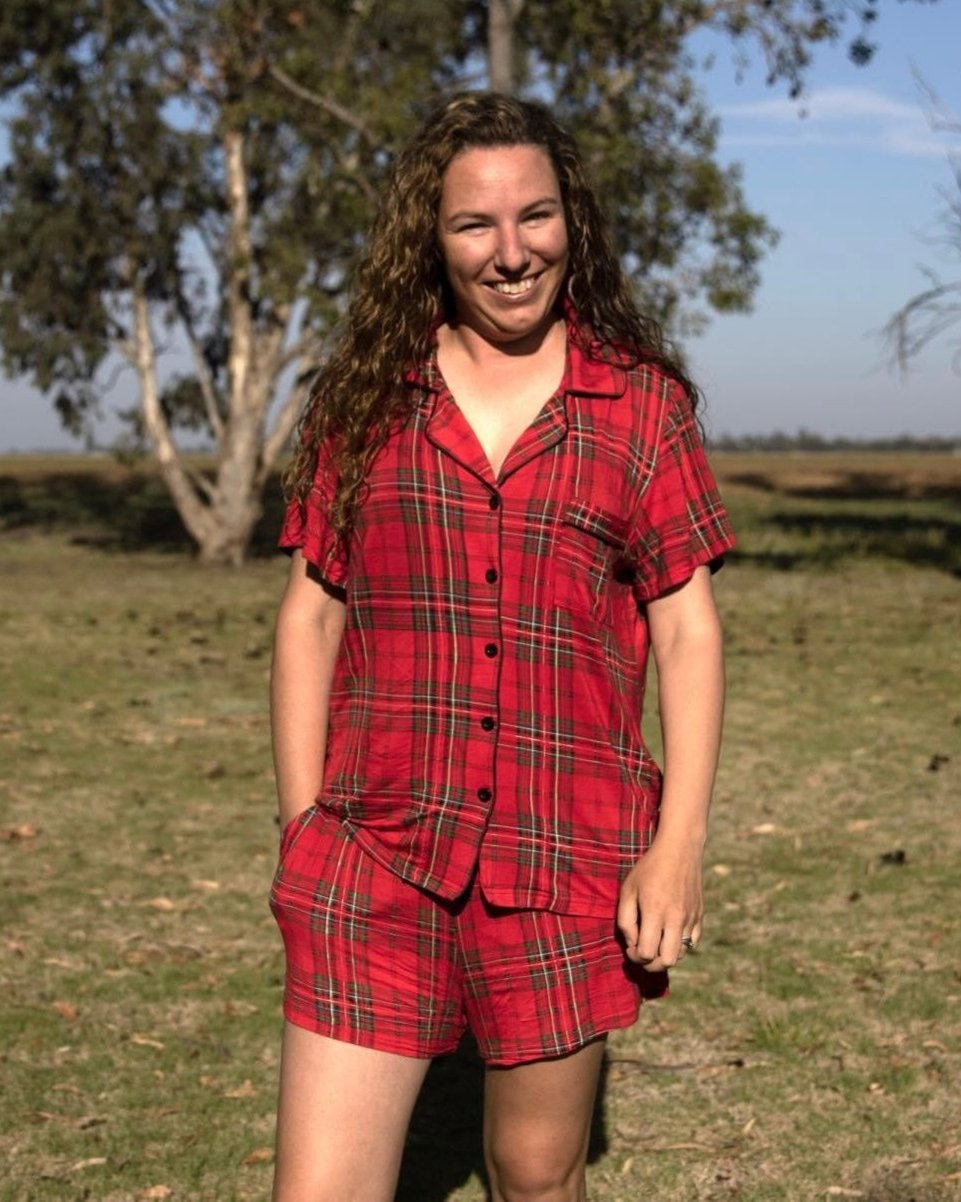 RED PLAID : Short Pyjama Set