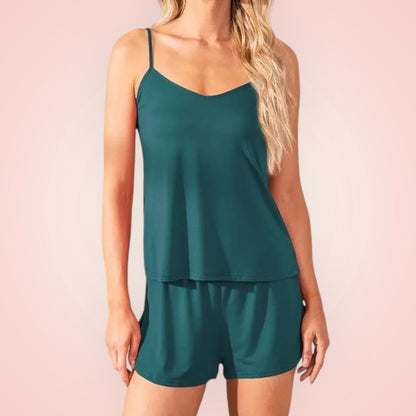 Bamboo Cami + Shorts PJ Set - Green