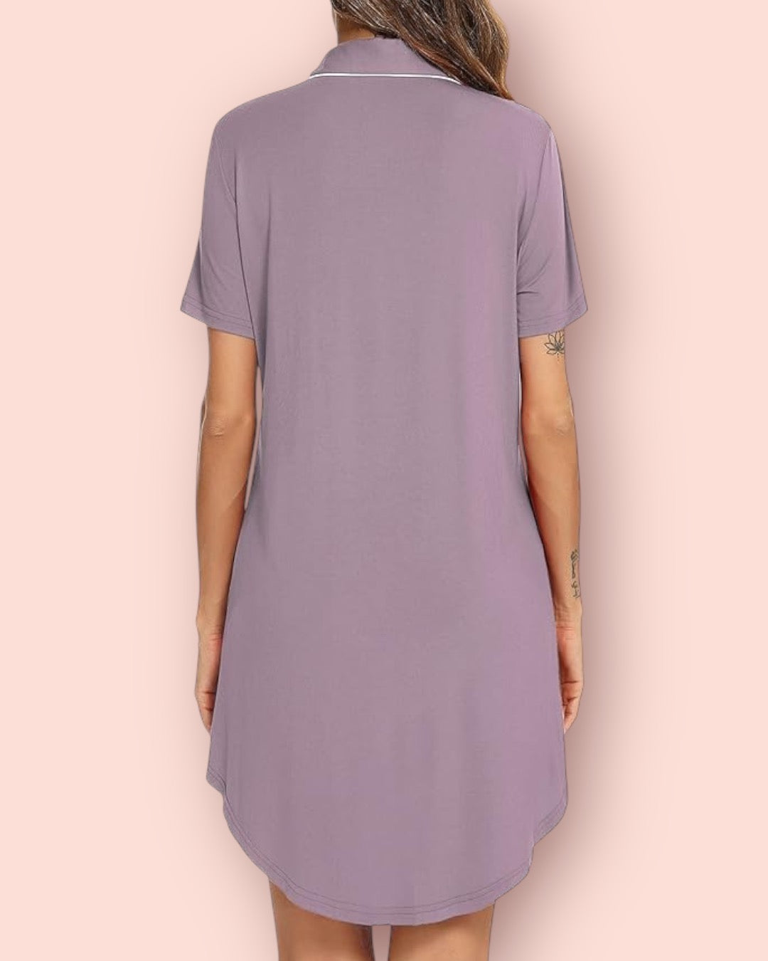 Short Sleeve Nightie - Lavender