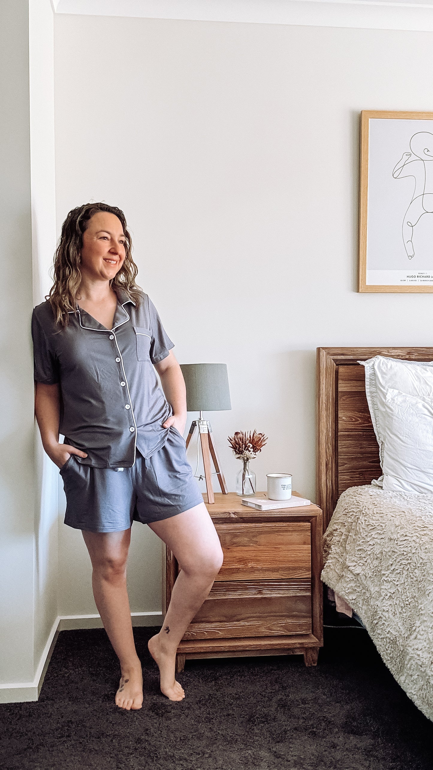 SLATE GREY : Short Pyjama Set