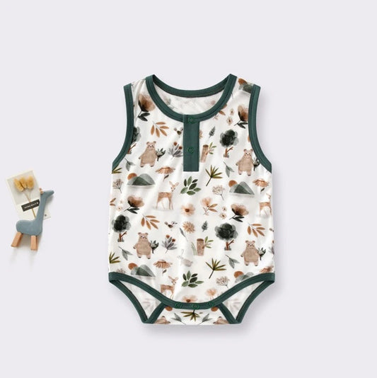 Summer Bamboo Baby Rompers : Forrest