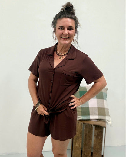 Chocolate Bamboo Short PJ Set – CC