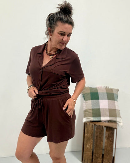 Chocolate Bamboo Short PJ Set – CC