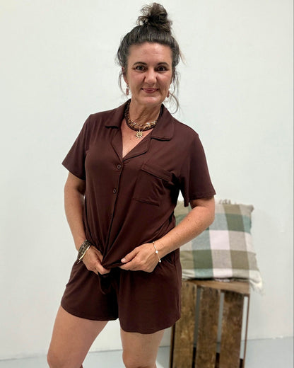 Chocolate Bamboo Short PJ Set – CC