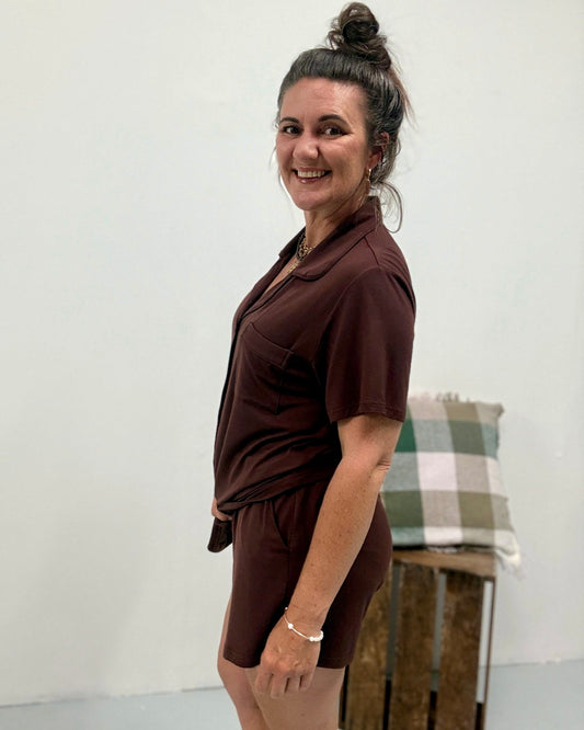 Chocolate Bamboo Short PJ Set – CC