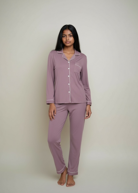 Lavender Long Sleeve Bamboo PJ Set – Lila
