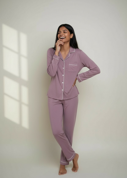 Lavender Long Sleeve Bamboo PJ Set – Lila