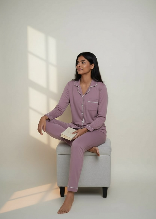Lavender Long Sleeve Bamboo PJ Set – Lila