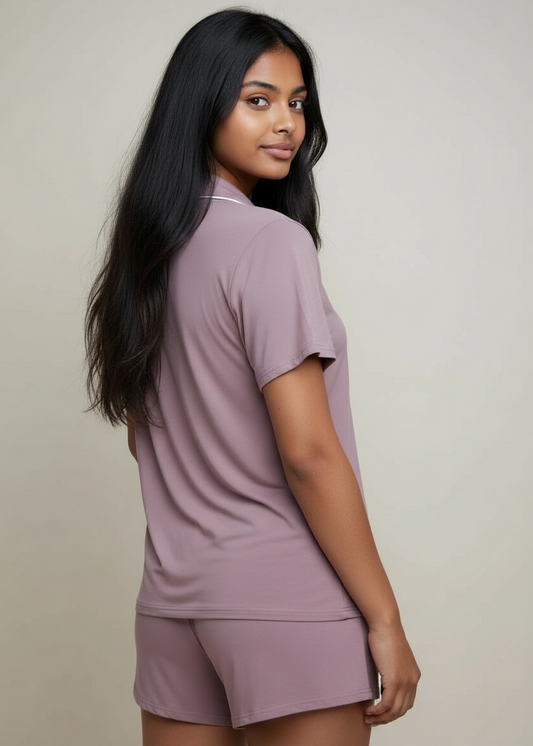 Lavender Short Sleeve Bamboo PJ Set – Lila