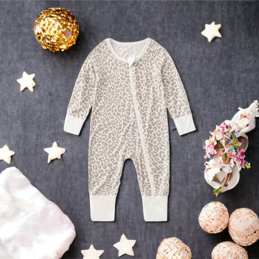 Bamboo Baby Rompers : Leopard