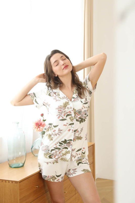 MAPLE WHITE : Short Pyjama Set